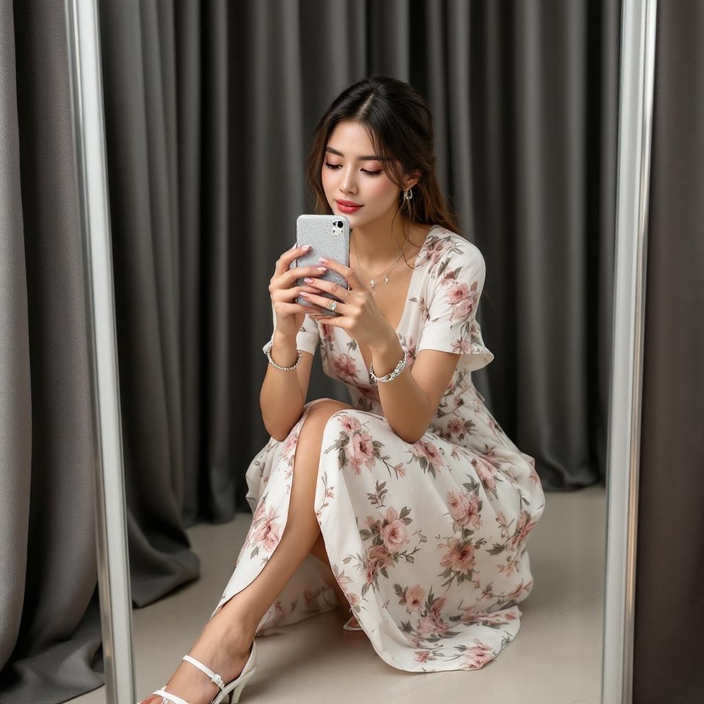 Elegant Mirror Selfie